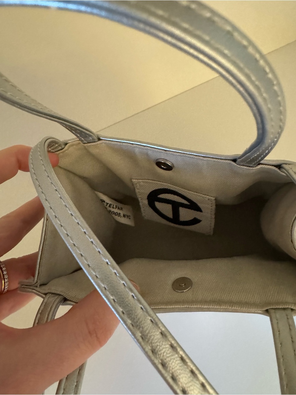 Telfar Silver Small Shopping Tote - Picture 3 of 3
